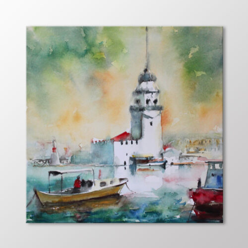 Suluboya Kız Kulesi Tablo