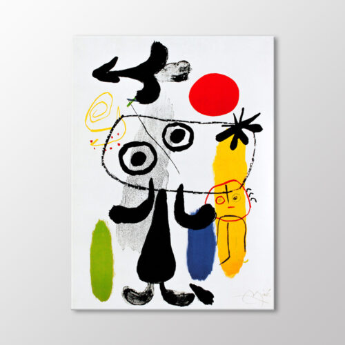 Figur Gegen Rote Sonne II Tablo