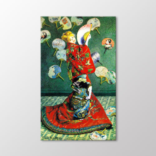 Japon Kostümü İçinde Camille Monet Tablo