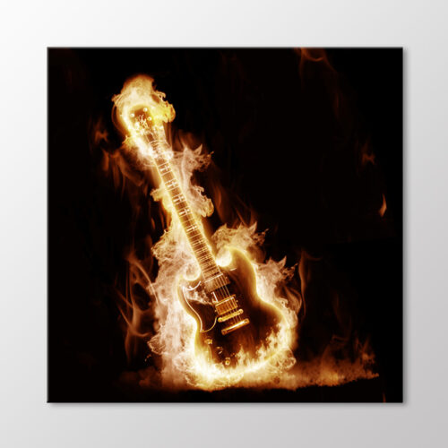 Alevli Elektro Gitar Tablo