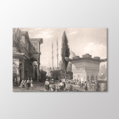 Tophane Çeşmesi ve Pazar Yeri Tablo