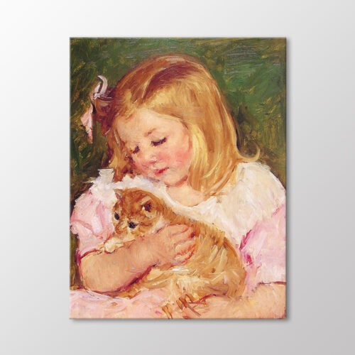 Sara Holding A Cat Tablo