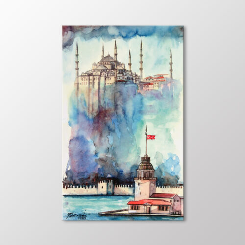 Suluboya, Kız-Kulesi ve Sultanahmet Camii Tablo