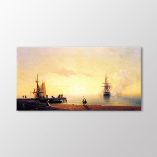 Türkiye'den Sahil Manzarası, 1845 Tablo
