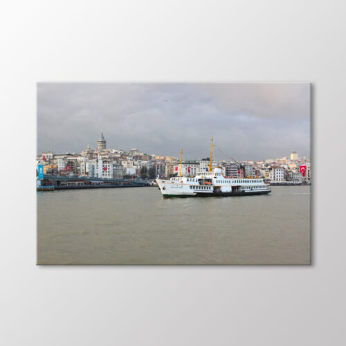Galata Kulesi ve Vapur Tablo