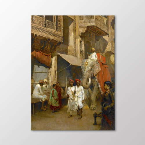 Promenade on an Indian Street Tablo
