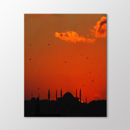 Günbatımı ve Silüet Tablo