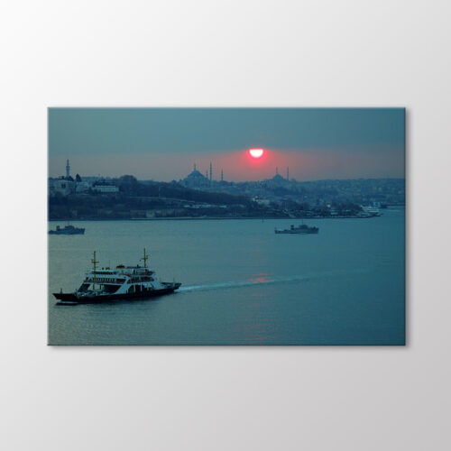 Tarihi Yarımadada Gün Batımı Tablo