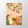 Womens Lying Under Orange Tree Tablo
