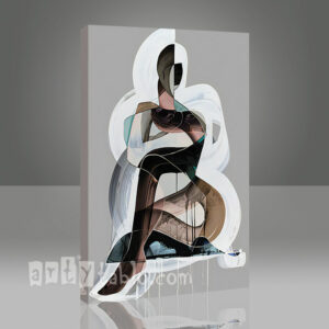Abstract Lines Woman Tablo
