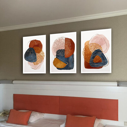 Abstract Shapes 35x50 cm Poster Tablo Seti