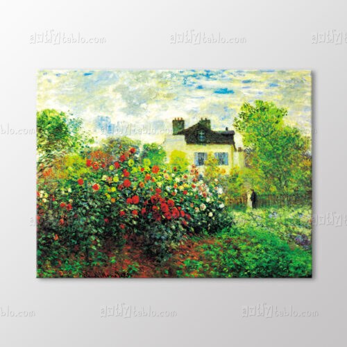 Argenteuil' de Monet' nin Bahçesi, 1873 Tablo kanvas tablo