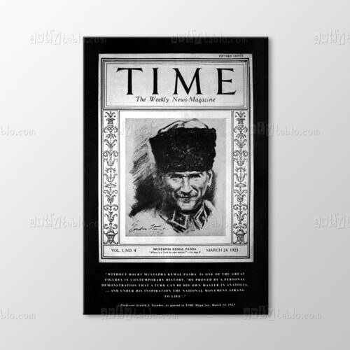Atatürk Time Gazetesi Tablo kanvas tablo