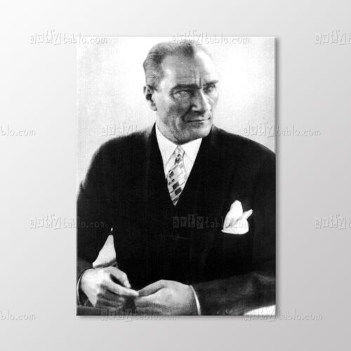 Düşünceli Atatürk Tablo kanvas tablo