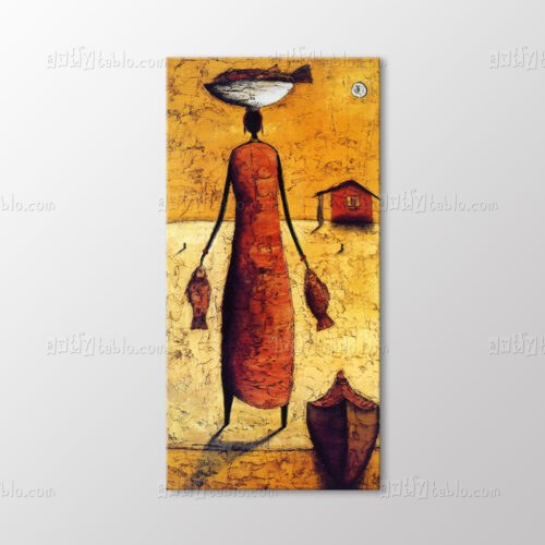 Afrikalı Balıkçı Tablo kanvas tablo