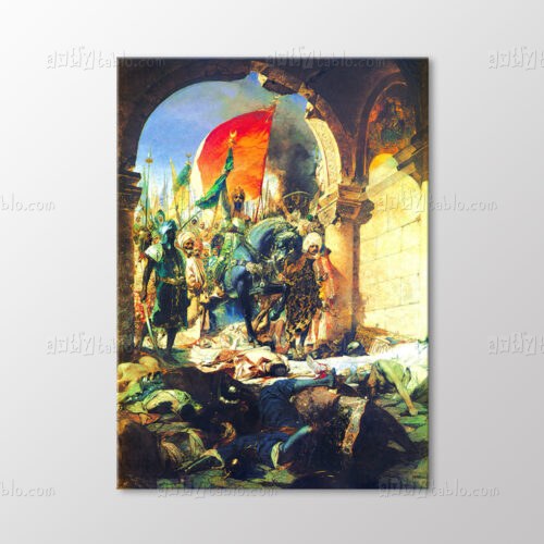 Fatih Sultan Mehmet'in İstanbul'a Girişi 1876 Tablo kanvas tablo