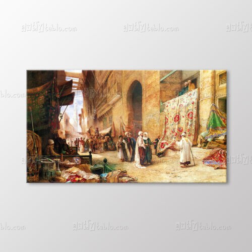 Kahire'de Halı Pazarı 1862 Tablo kanvas tablo