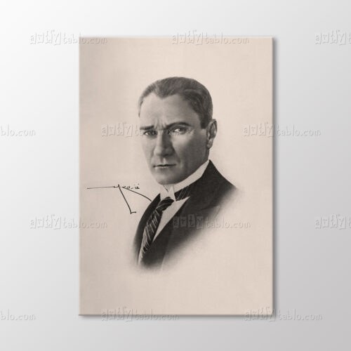 Atatürk İmzalı Portre Tablo kanvas tablo