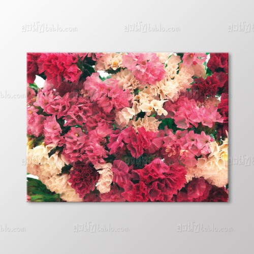 Pembe ve Beyaz Çiçekler Tablo kanvas tablo