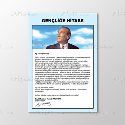 Gençliğe Hitabe Tablo kanvas tablo