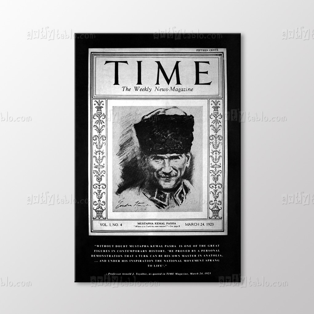 Atatürk Time Gazetesi Tablo kanvas tablo