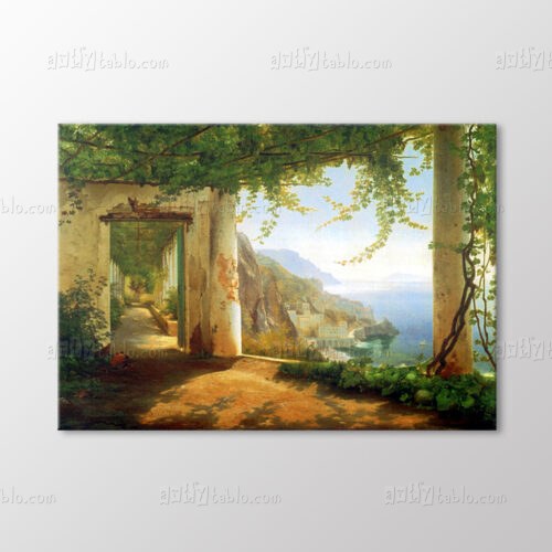 Amalfi Sahilinde Manzara Tablo kanvas tablo