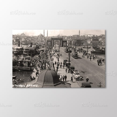 Galata Köprüsü, 1935 Tablo kanvas tablo