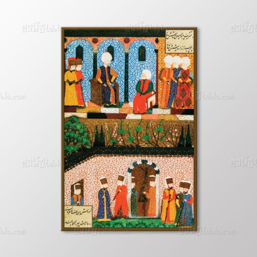 Kanuni Sultan Süleyman'ın-Barbaros-Hayreddin Paşa'yı Kabulü Tablo kanvas tablo