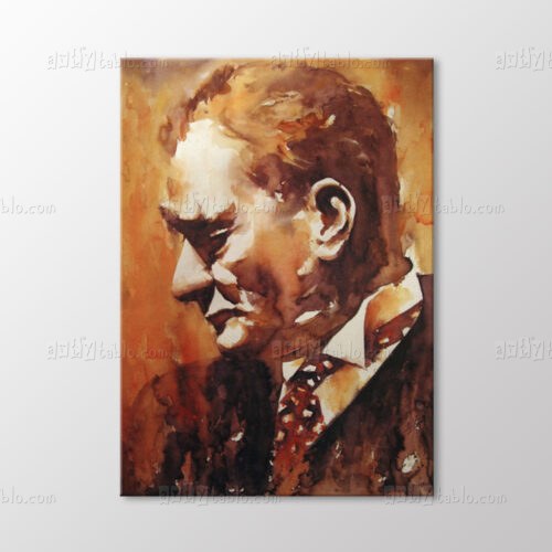 Sulu Boya Atatürk Tablo kanvas tablo