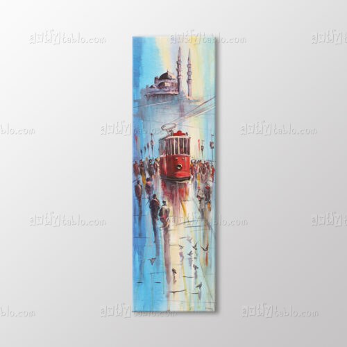 Camili Güvercinli Tramvay Tablo kanvas tablo