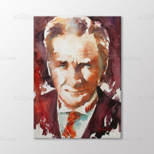 Atatürk Sulu Boya Tablo kanvas tablo