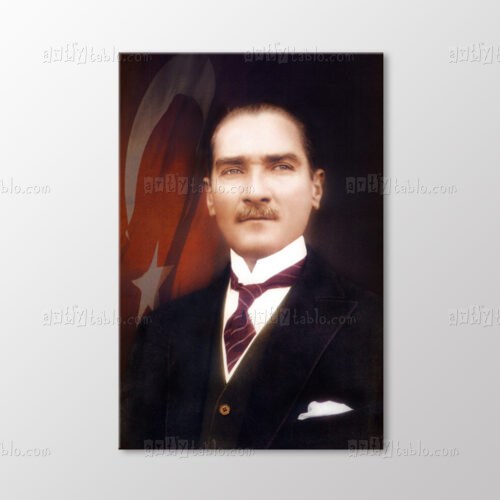 Türk Bayrağı ve Atatürk Tablo kanvas tablo
