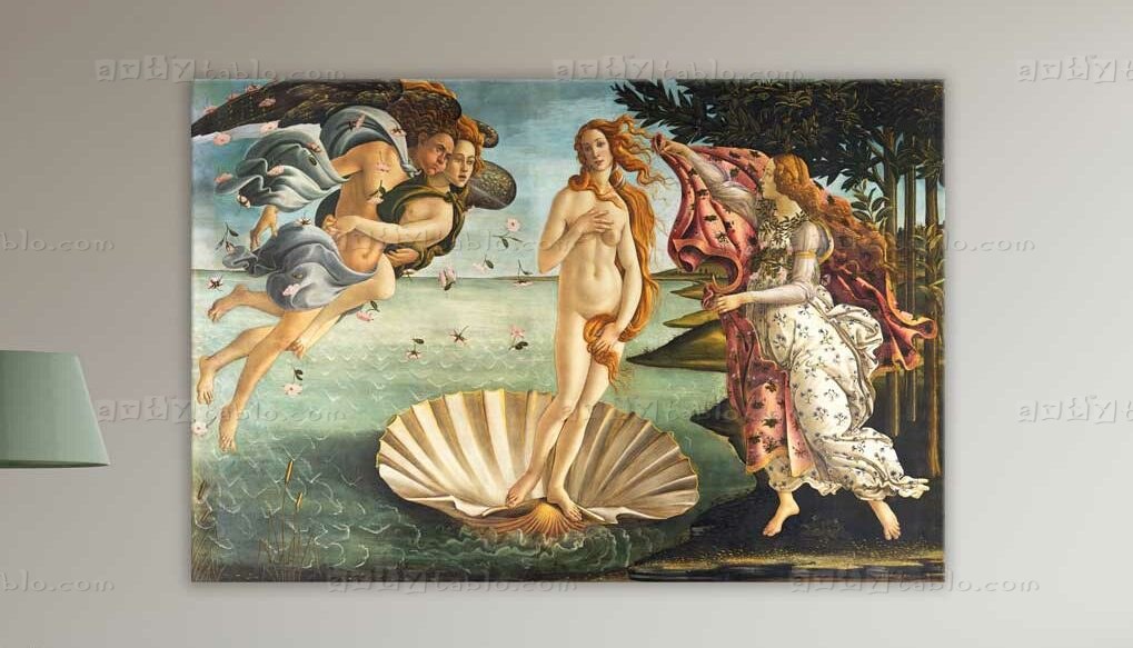 Birth Of Venus Tablo bir odada asılı