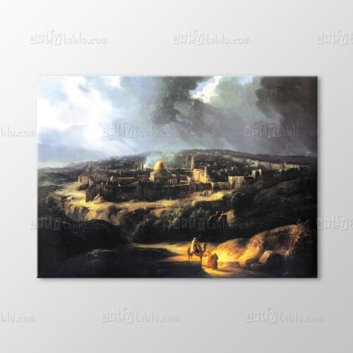 Jehoshaphat Vadisinin Yanından Kudüs'ün Görünüşü 1825 Tablo kanvas tablo