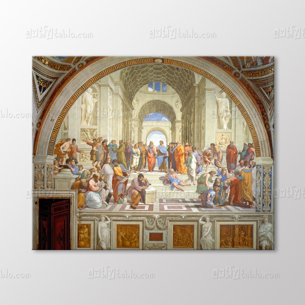 The School Of Athen (Atina Okulu) Tablo kanvas tablo