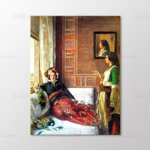 İstanbul'da Harem Hayatı 1857 Tablo kanvas tablo