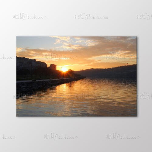 Haliç'te Gün Batımı Tablo kanvas tablo