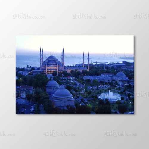 Alacakaranlıkta Sultanahmet Camii Tablo kanvas tablo