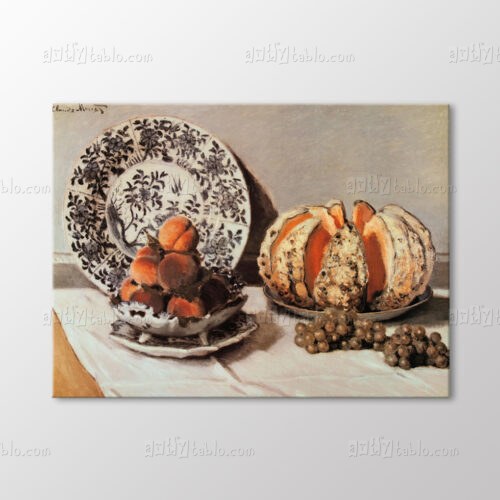 Still Life With Melon Tablo kanvas tablo