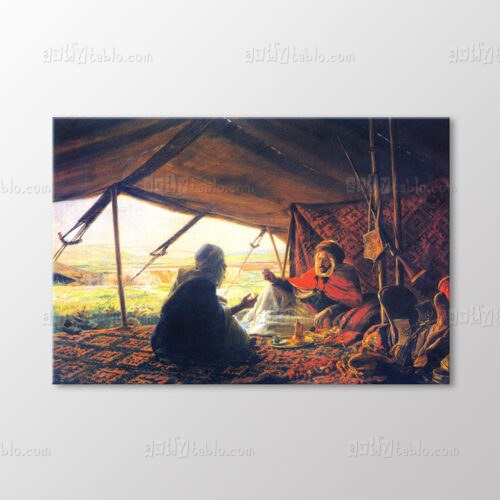 Çadırda Kahve İçen Cezayirliler Tablo kanvas tablo