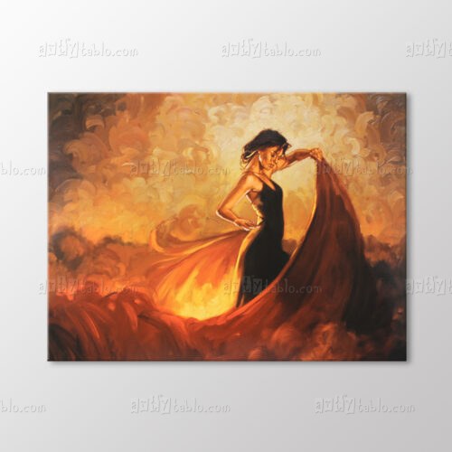 Woman in Black Tablo kanvas tablo