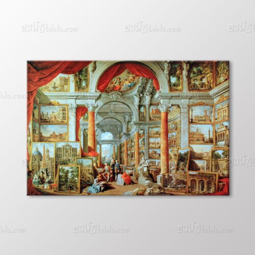 Picture Gallery With Views Of Modern Rome Tablo kanvas tablo